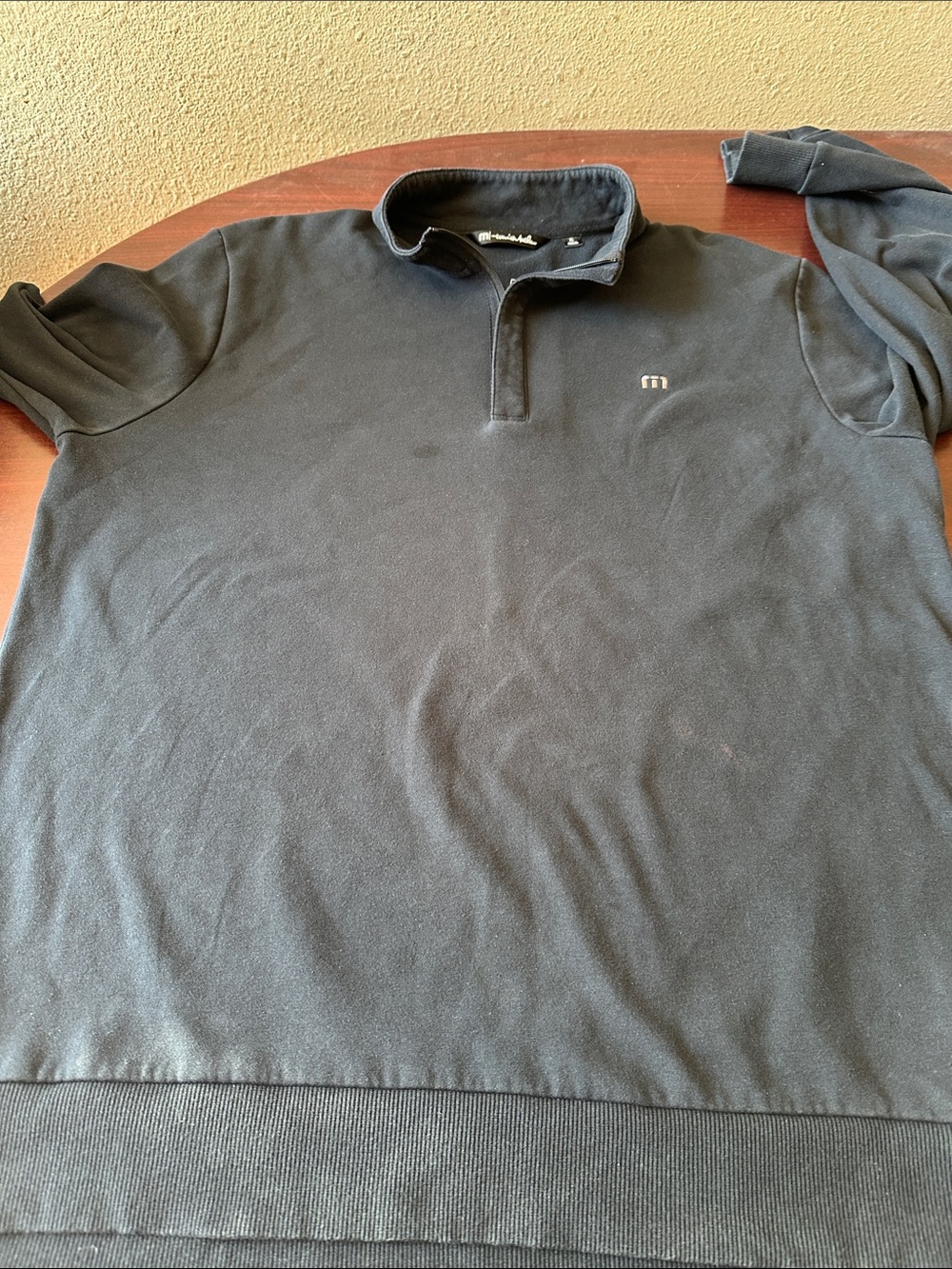 Travis Mathew Black Quarter-Zip Pullover